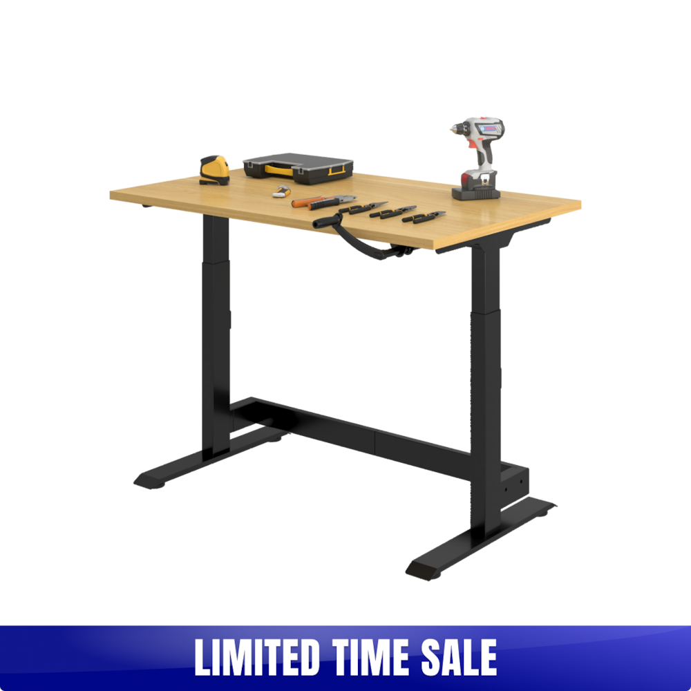 Manual Hand Crank Height-Adjustable Industrial Workbench_4Dock